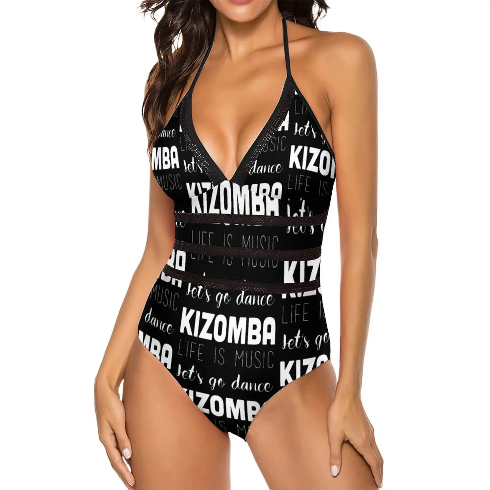 

One-piece Swimsuit Let's Go Dance Kizomba Essential Novelty Exotic Women's Bikinis Funny Novelty Vintage Swimsuit Beach