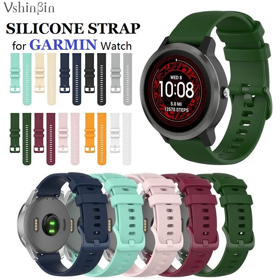 40PCS Silicone Strap for Garmin Venu 2s SQ2 Forerunner 165 265