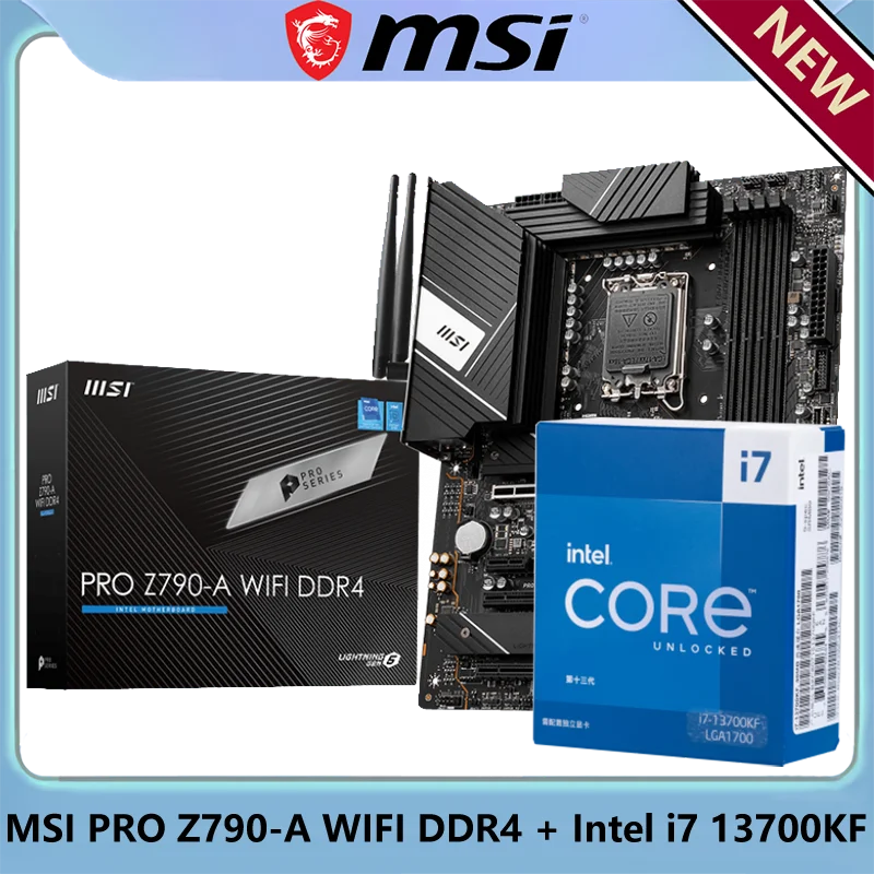 Intel i7 13700kf cpu msi pro Z790 A,wifi ddr4,intel z790 lga 1700 atx