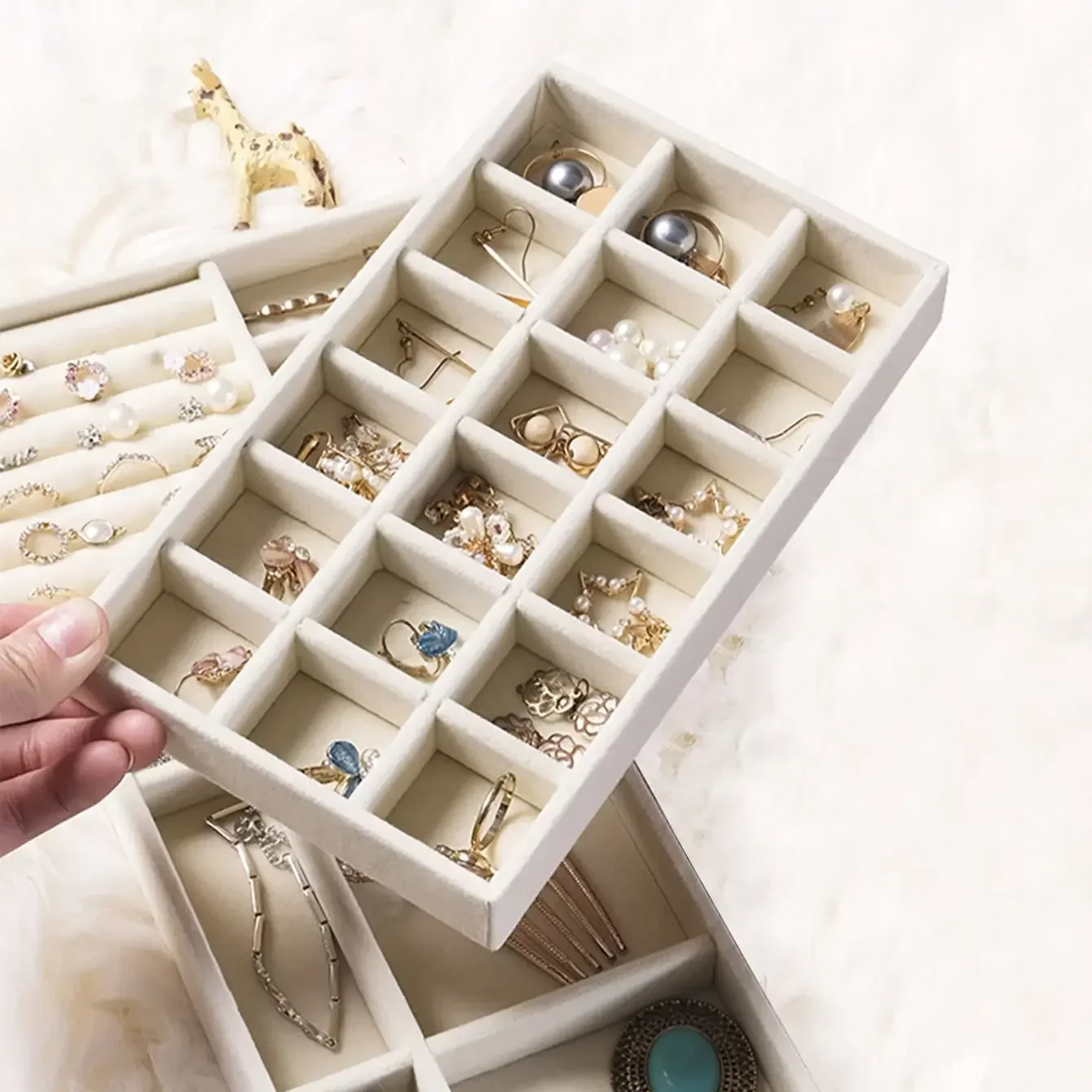 jewelry display box, desktop storage, 4PCS