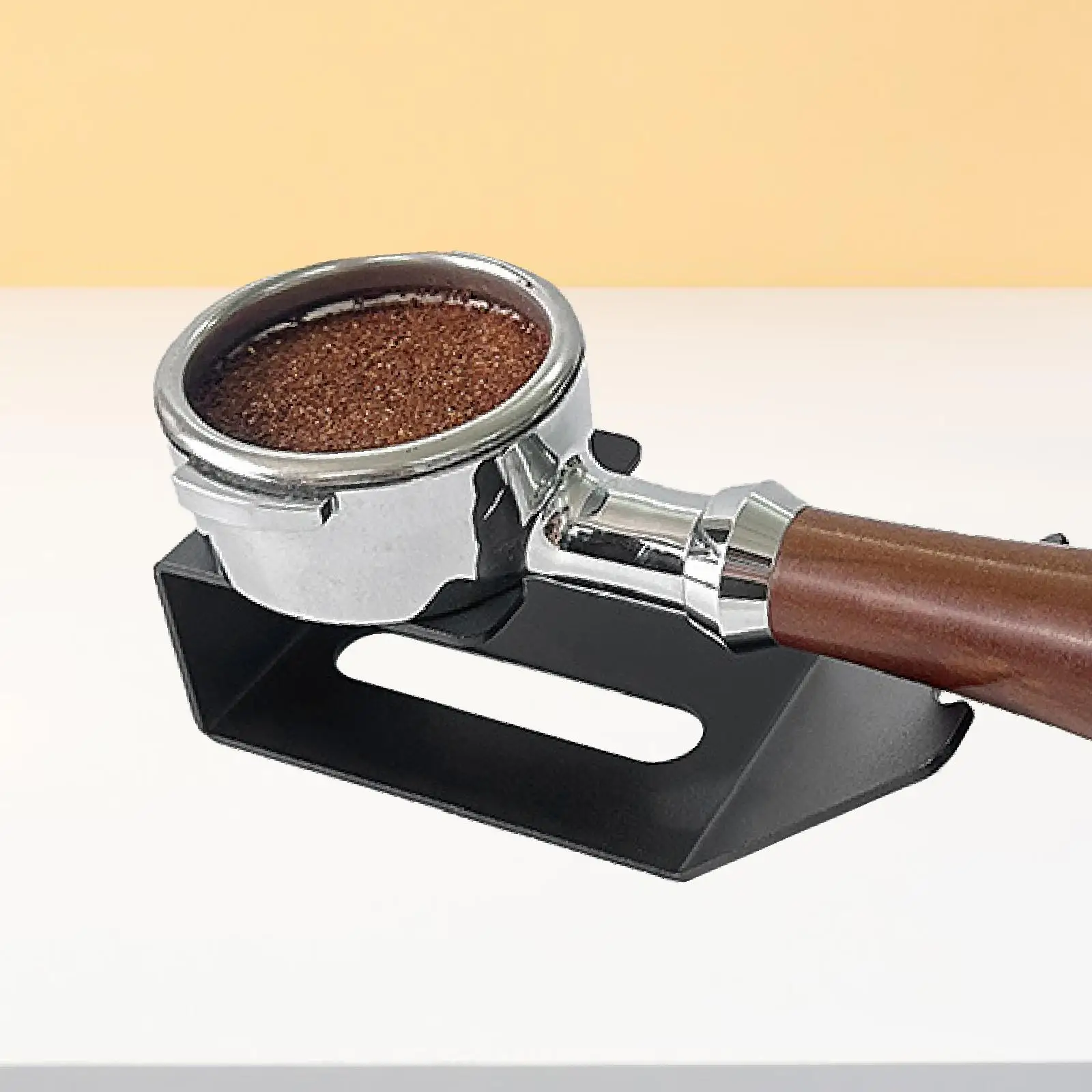 

Coffee Portafilter Holder Espresso Tamping Rack Shelf Metal Coffee Portafilter Stand for Cafes Bar Office Worktop Restaurant