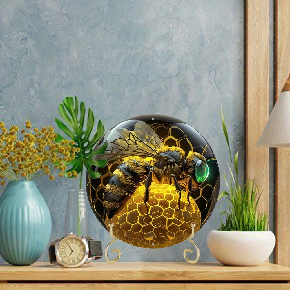 bee-honeycomb-wreath-aluminum-metal-sign-for-home-event-decor