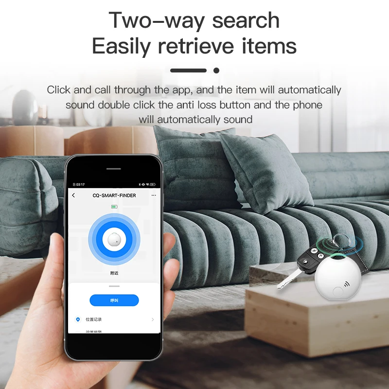 for Android Smart Bluetooth Anti-loss Device Key Wallet Wireless Finder Smart Electronic Tracker Portable Pet GPS Finder