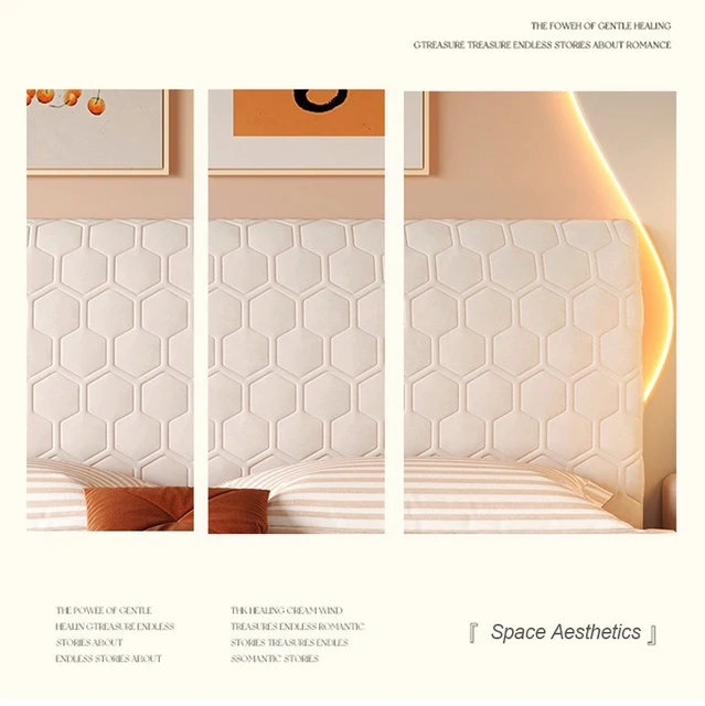 Cool-feeling Bedhead Cover Thickened Soft-package Bedspreads Backrest Anti-collision Universal Headboard Protective Cover 2