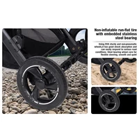 Poussette multifonctionnelle 3 en 1 pour bébé - Landau léger pour nouveau-né, poussette de voyage pliable pour mère et enfant, poussette convertible pour nourrisson avec berceau 7