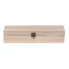 Natural Unfinished Wood Box Jewelery Storage Box Case with Locking Clasp for Gifts Arts Crafts Home Storage Box 5