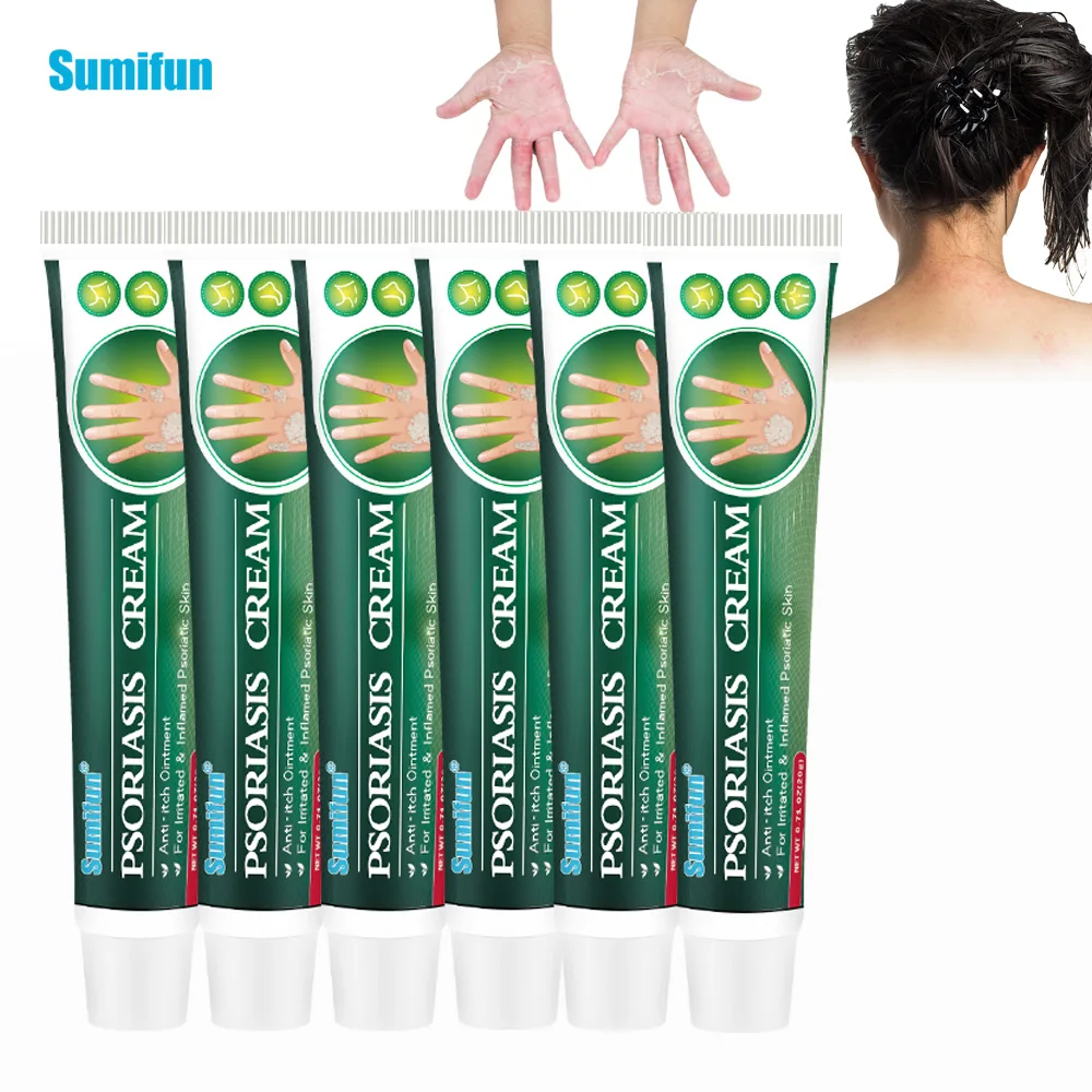 

2/4/6Pcs Sumifun Psoriasis Treatment Cream Skin Itching Relieving Antibacterial Ointment Dermatitis Herbal Medicine Care Plaster
