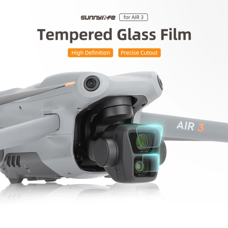 

Lens Protector Tempered Glass Film Combo Protective Camera Films for DJI AIR 3 Drone Accessories