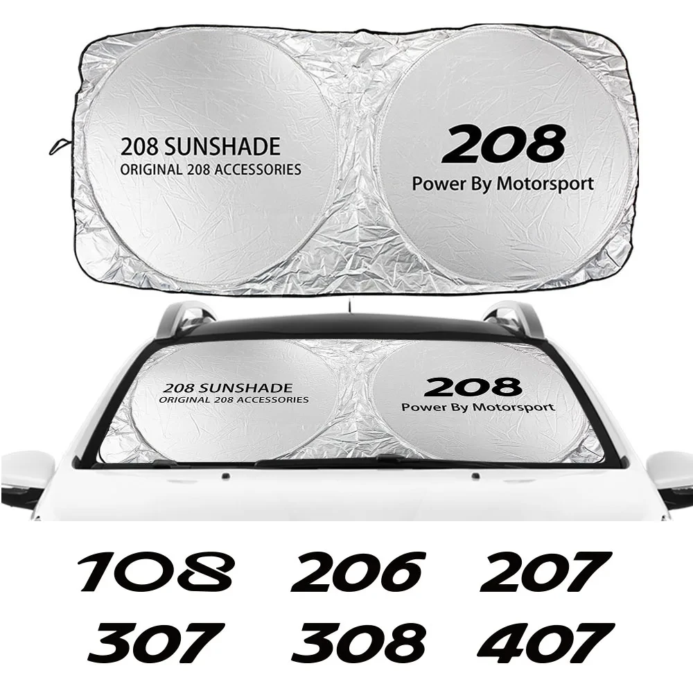 Car Windshield Sunshade Apply for Peugeot 308 206 207 208 107 108 306 307 407 408 508 2008 5008 RCZ Auto Accessories Suncover