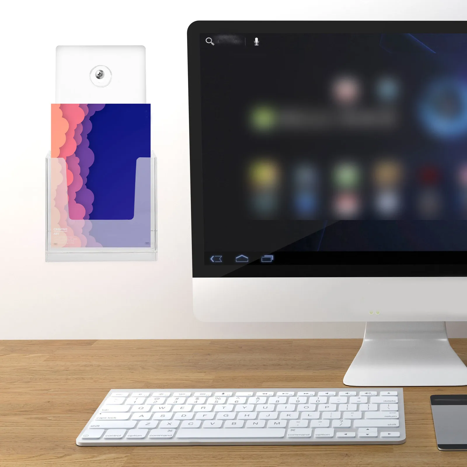 벽걸이형 아크릴 다층 브로셔 홀더 데스크탑 잡지 디스플레이 랙 사무실 학교 가..