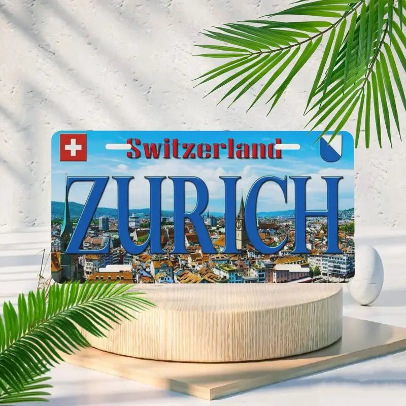 스위스 ZURICH 장식 번호판, 자동차 번호판, 가정 장식, 바 및 차고 장식..