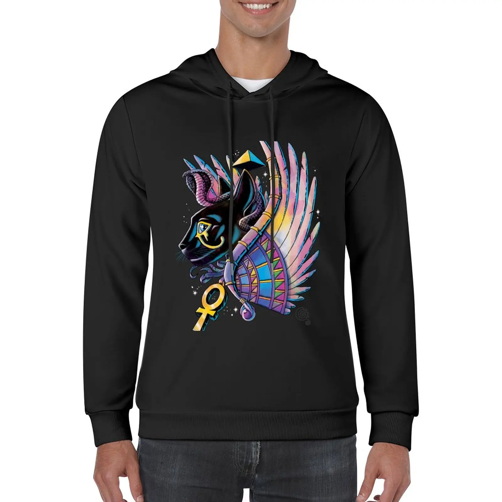 

New Pharaoh Cat Pullover Hoodie anime clothes winter clothes male clothes korean style clothes pullover hoodies