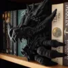 Dragon Book Corner, 3D Printed Dragon Fantasy Bookshelf Decor and Bookends 1