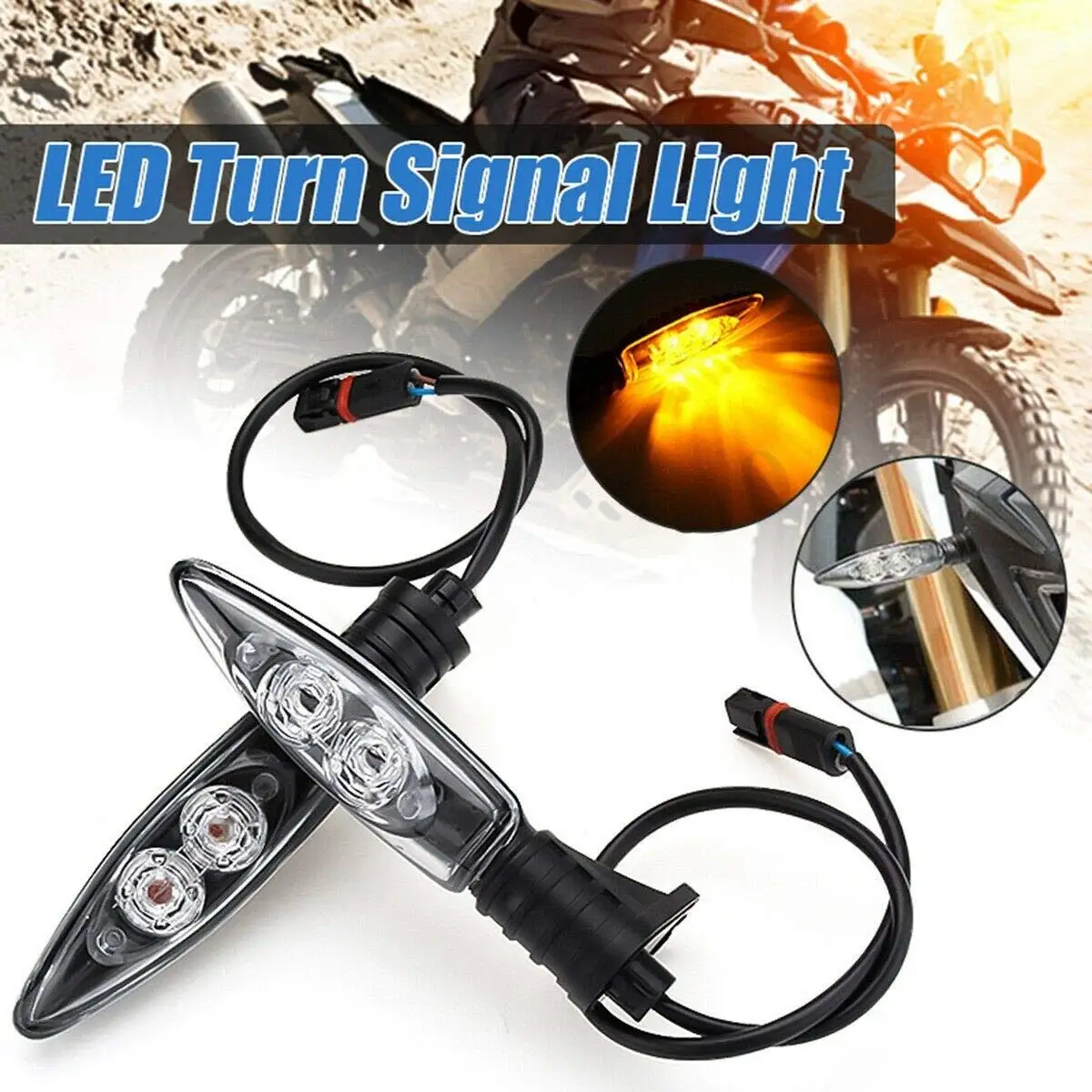 

For -BMW R1200GS Adv F650GS R1200R S1000R S1000RR F800GS K1300S G310R/GS Blinker Turn Signals LED Indicators Front