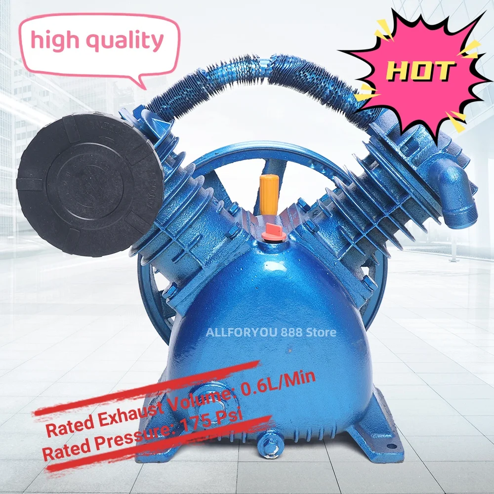 5.5HP 175PSI Replacement Air Compressor Pump Double Stage V Style Low Noise With Pump Speed 800Rpm sculpfun 30l min 200 240v air pump compressor for laser engraver adjustable speed low noise low vibration eu plug