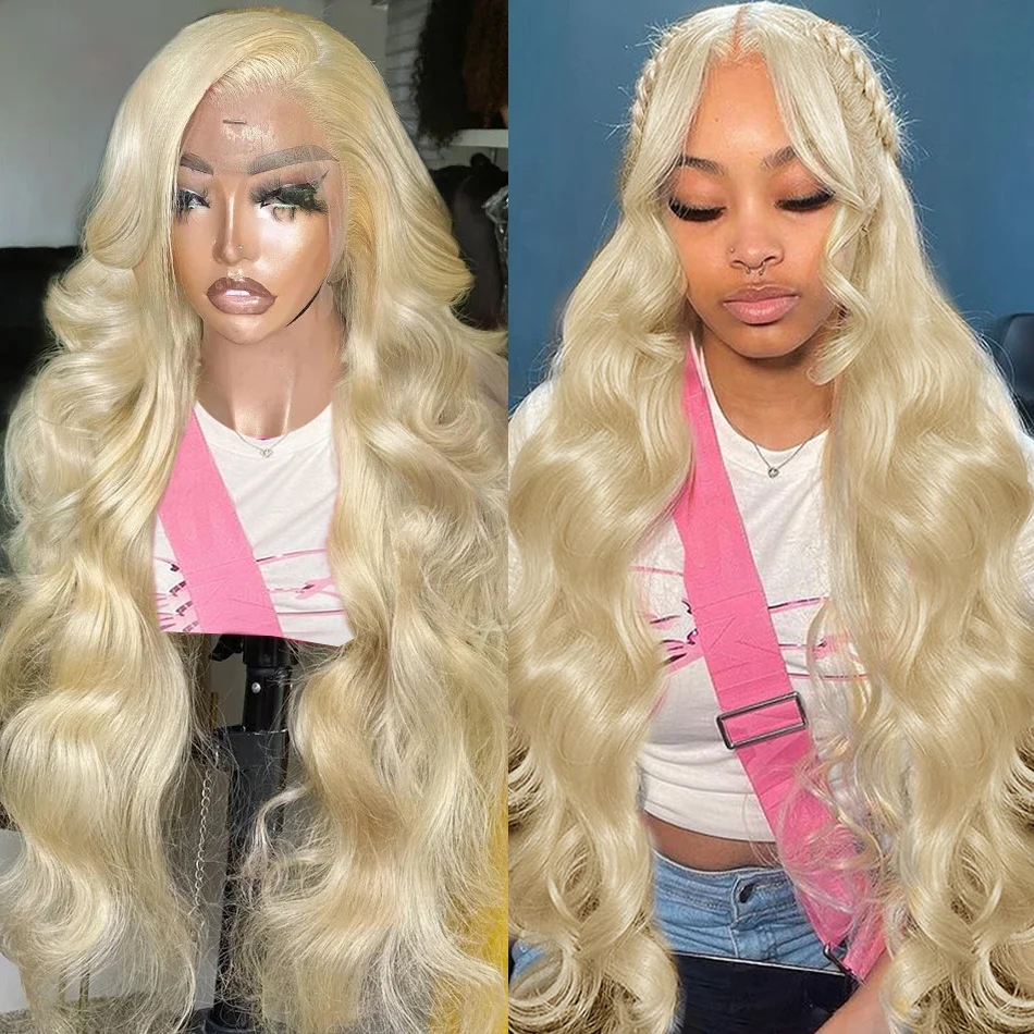 

613 Honey Blonde Colored Wig HD Transparent Body Wave 13x6 Lace Frontal Human Hair Wig For Women Preplucked 13x4 Lace Front Wig