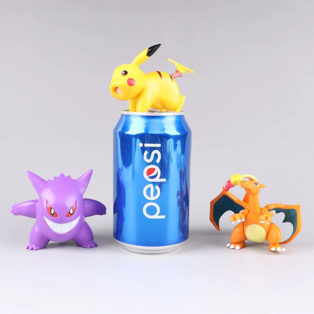 Pokemon PVC Action Figure Toys for Kids, 6 Pçs/set, 6-10cm, Gastly, Arceus,  Pikachu, Charizard, Modelo, Presente de Aniversário