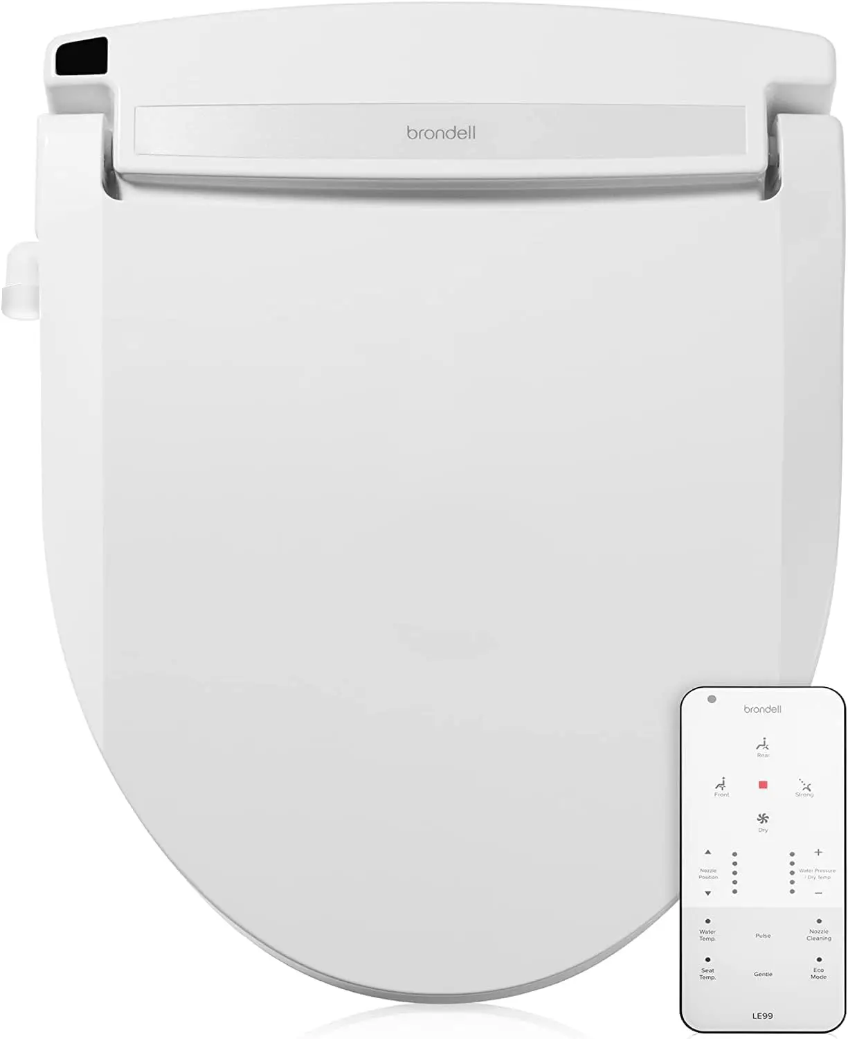 

Brondell LE99-RW LE99 Swash Electronic Bidet Seat, Fits Round Toilets, White – Lite-Touch Remote, Warm Air Dryer,