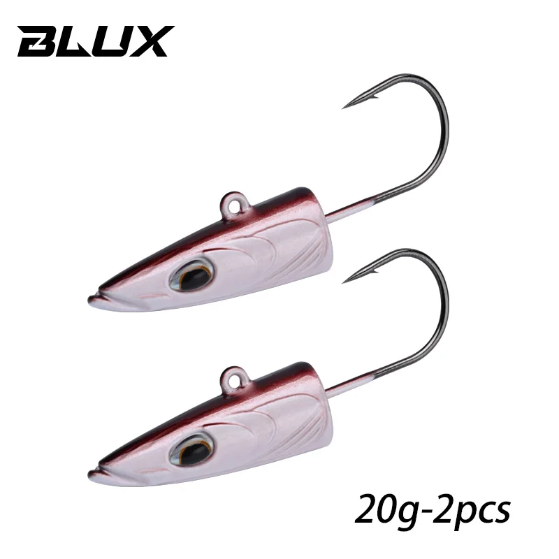 BLUX Vibrant Soft Eel Fishing Lure with Paddle Tail and Jig Head Hook - Saltwater Artificial Bait