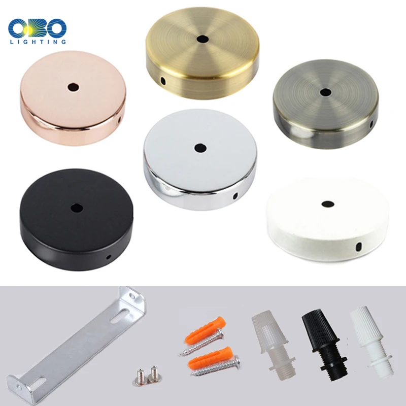 Lamp Base Ceiling Plate Wall Sconce Mount DIY Light Fittings Vintage Pendant 8/10/12cm Disc