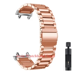 Luxury Stainless Steel Bracelet Watch Band - Premium Metal Strap Accessory - Amazfit TRex 3 (Rose Gold)