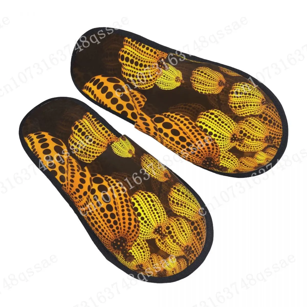 

Custom Print Art Yayoi Kusama Pumpkin House Slippers Cozy Warm Aesthetic Memory Foam Fluffy Slipper Indoor Outdoor Shoes