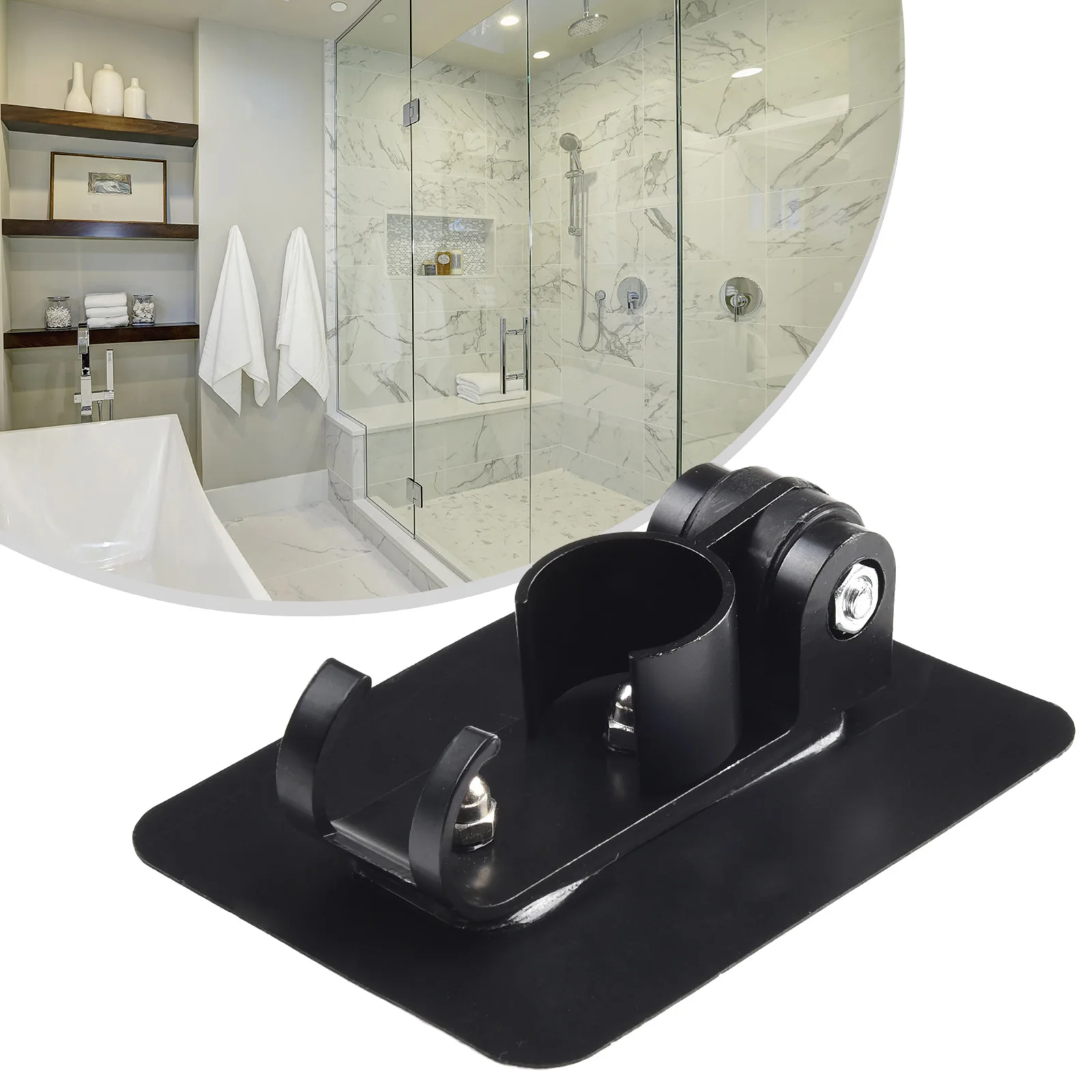 Description Picture 5 of itemShower Head Holder Adjustable Wall Mounted Shower Head Holder Shower Sprayer Rail Head Fixed Holder Bathroom Wall Mount Bracket