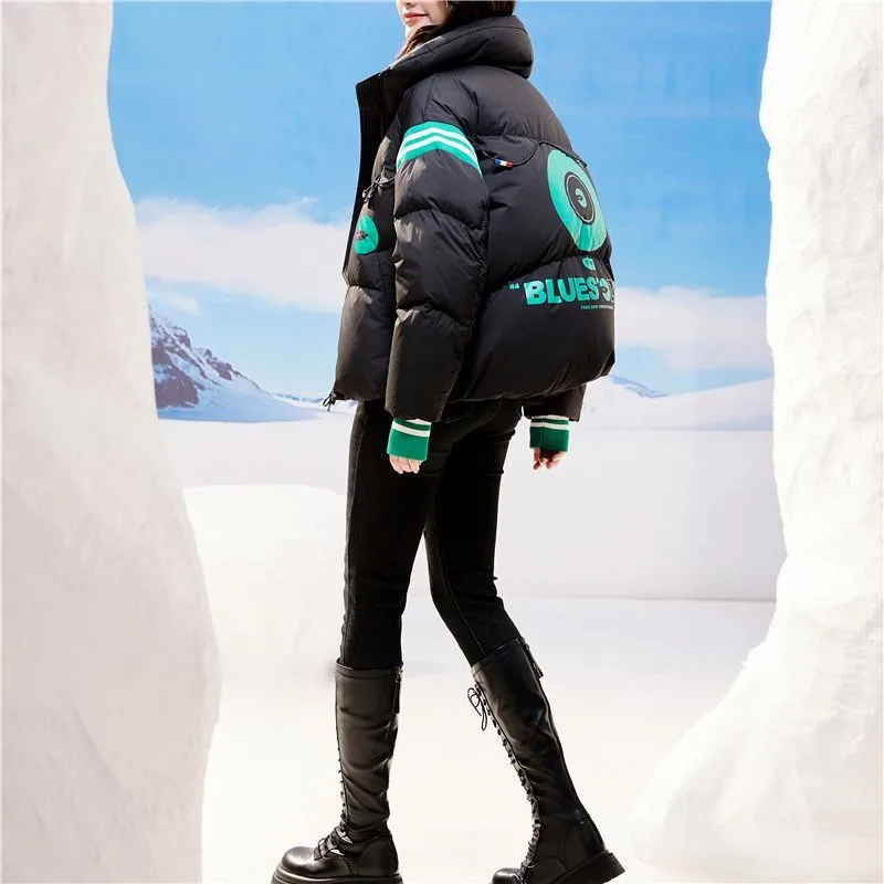 2023 New Women Down Cotton Coat Winter Jacket Female Keep Warm Thick Parkas Loose Short Outwear Fashion Design Hooded Overcoat