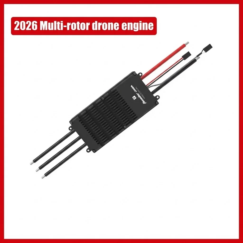 Moteur drone lourd T-MOTOR U15XL posé sur une surface métallique, avec des câbles de puissance visibles, prêt pour l'assemblage.
