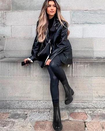 women's winter Chelsea combat botts platform ankle boots round gentle trendy wedding elastic bootie