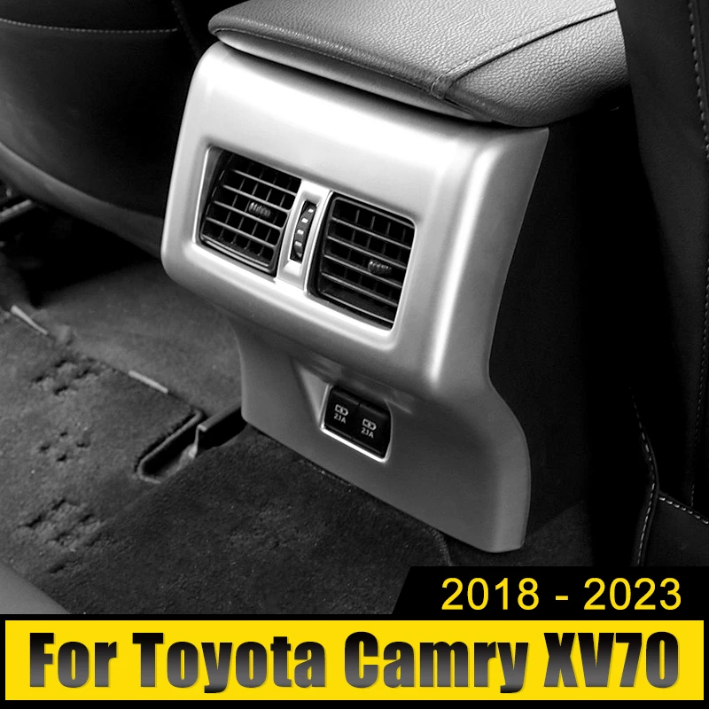 

For Toyota Camry 70 XV70 2018-2020 2021 2022 2023 ABS Car Rear Air Conditioning Vent Outlet Frame Cover Trim Sticker Accessories