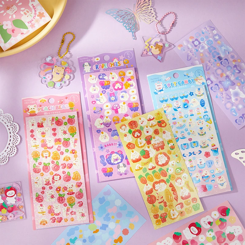 

10pcs/bag INS sticker Kawaii stationery Cute stickers Journal scrapbooking Stickers junk Car stickers DIY Material paper