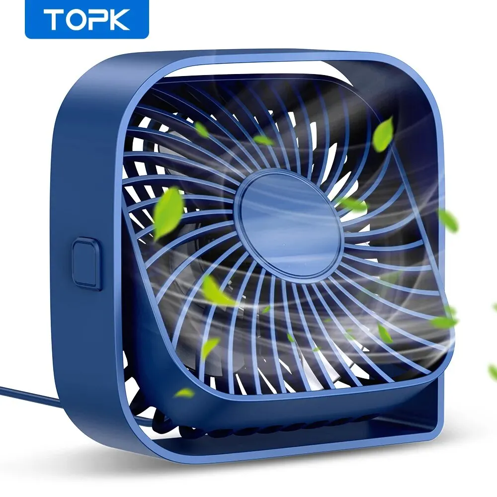 TOPK USB 데스크 선풍기, 강한 기류, 저소음 작동, 3 단 바람 미니 테이블 선풍기, 360 ° 회전 헤드, 홈 오피스 침실 테이블 TOPK USB 데스크 선풍기, 강한 기류, 저소음 작동, 3 단 바람 미니 테이블 선풍기, 360 ° 회전 헤드, 홈 오피스 침실 테이블