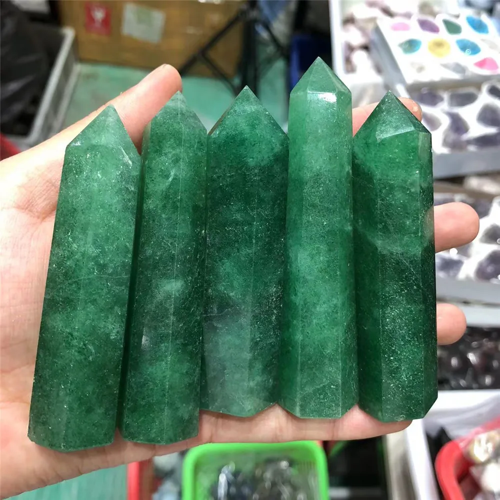 Strawberry Green Quartz Strawberry Quartz Tower Quartz Healing Stones 1pcs Natural