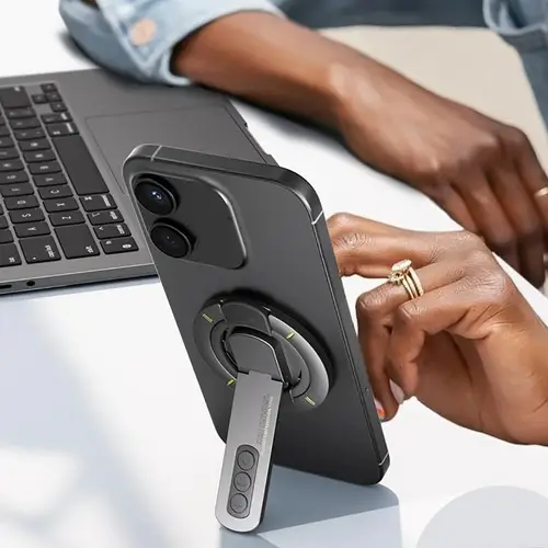 Double-Sided Magnetic Finger Ring Holder Rotate Phone Stand MultiFunction Finger Ring Bracket Portable Lazy Man Stand For iPhone - Image 2