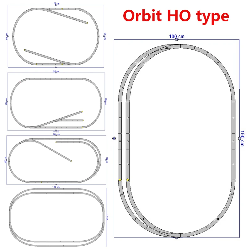 

Train Model Track PIKO HO Type 1/87 Track Set, A Variety of Options, The Size Shown In The Figure, The Best Choice for Beginners