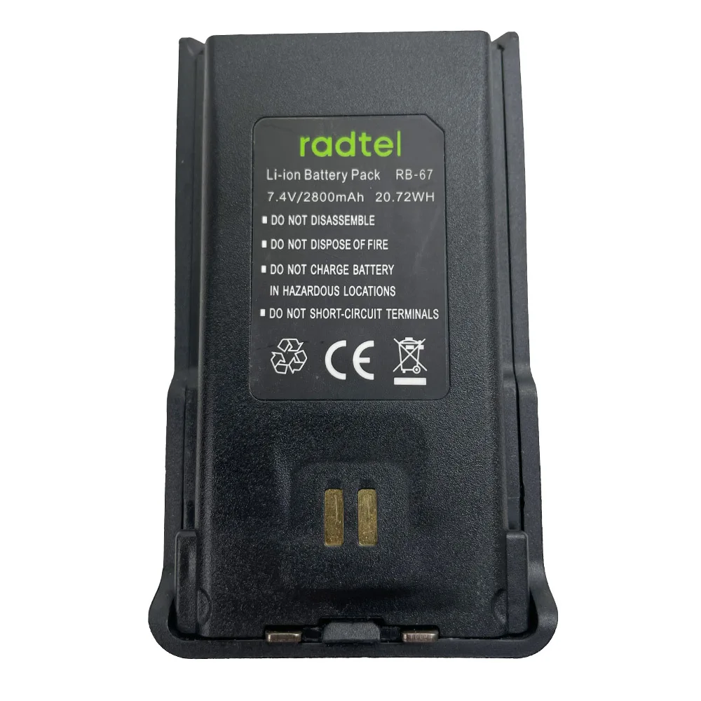 Walkie Talkie Liion Battery Pack 7.4v 2800mah For Radtel Rt68 Radio