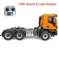 6x4 RC Tractor Truck 1/14 Metal Chassis Remote Control Car Sound Light System 2