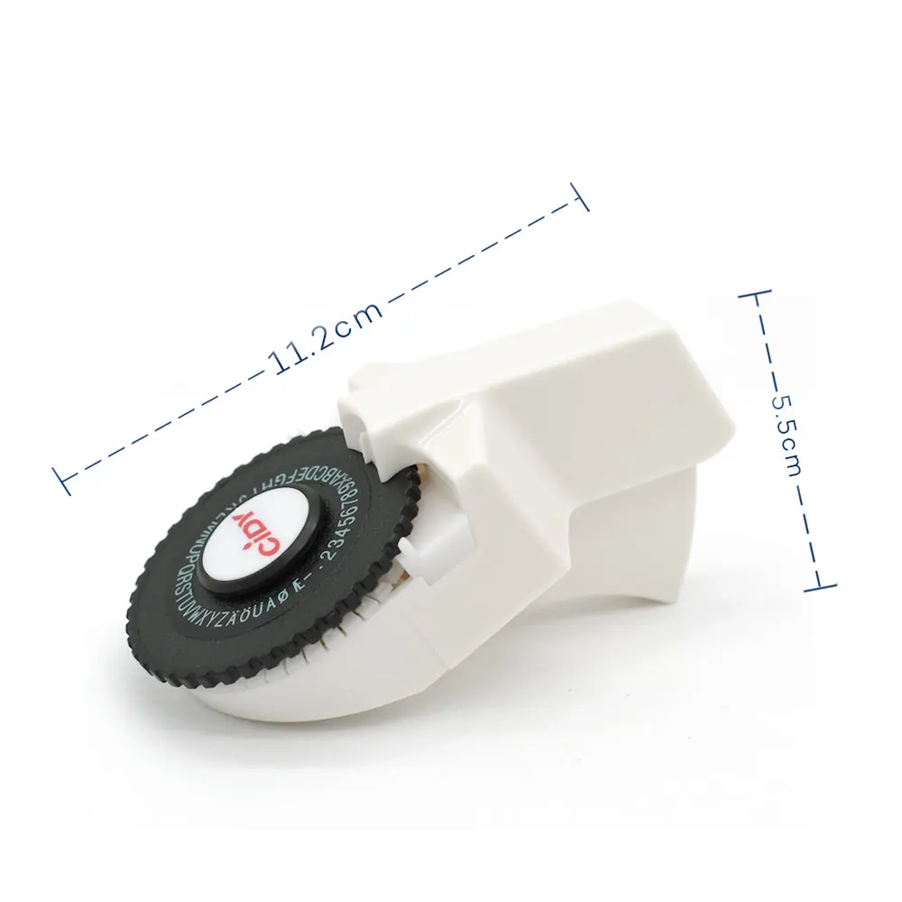 Manual Label Maker with 3 tapes (9mm x 3mtrs) Typewriter Tape Embossing Label Maker - 4