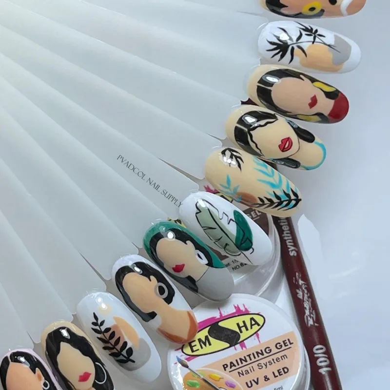 Kolinsky Sable Finest Premium Nail Art Long Striper Liner Brush with Wooden Handle Acrylic Nails Tool 6