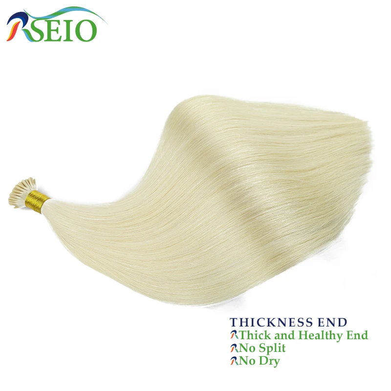 RESIO I Tip Hair Extensions Straight Remy Human Hair Extension Capsule Keratin Fusion Thickening of roots for Salon High Quality