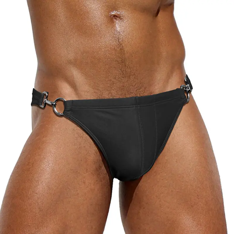 

Metal Buckle Bikini Briefs For Men Swimwear Brazilian Swimming Trunks Swim Shorts Sexy Swimsuit Mini Bathing Suit 2023