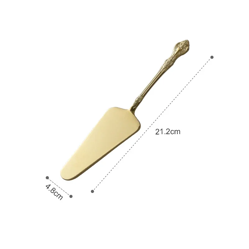 Gold Cake Shovel Spatula Baking Pastry Tools Wedding Cake Serve Party Decorating Shovel Restaurant Silverware