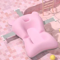 Coussin de soutien de bain pour bébé, siège flottant pliable, coussin de bain réglable pour nouveau-né, filet de sécurité pour nourrissons, hamac 5