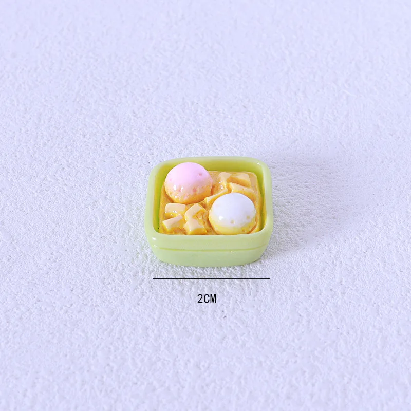 5pcs Simulated Resin Ice Cream Food And Game Accessories Phone Case Cream Glue Mini Snowball Refrigerator Sticker