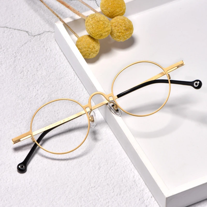 

New 2022 Pure Titanium High Quality IP Vacuum Electronic Plating Optical Glasses Frame with Recipe for Business Men Vintage