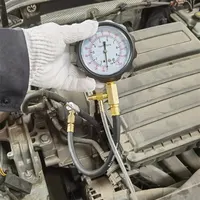 Fuel Pressure Tester Gauge Kit 140PSI Automotive Engine Injector Pump Test Motorcycle Gasoline Gas Injection Manometer Tool Set 2
