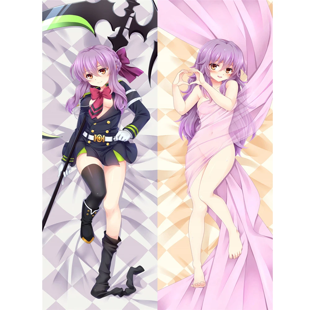 Anime Dakimakura Shinoa Hiiragi (Seraph of the end) Pillowcase Hugging Body Pillow Cover Case Double-sided Print Dropshipping 2