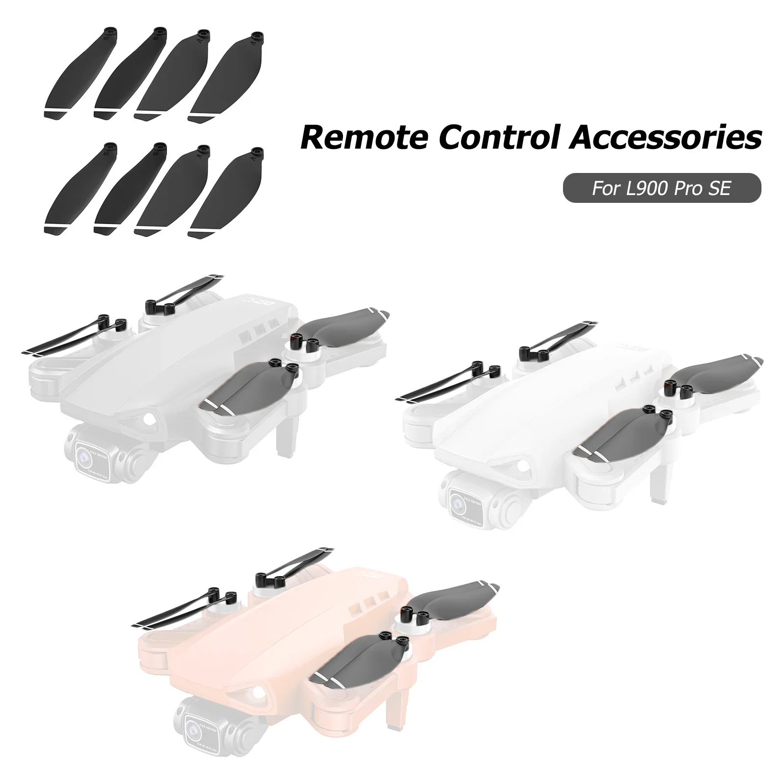 Drone Propeller Drone Propellers Drone Propeller Blades Propeller Replacement Parts Plastic Propeller Blades Lightweight Propeller Props Blade Replacement Kits Drone Blade Spare Parts for L900 Pro Se