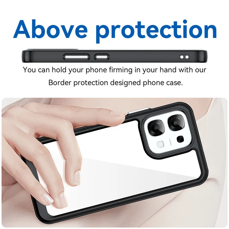 Colorful Soft Edge Silicone Transparent Bumper Case